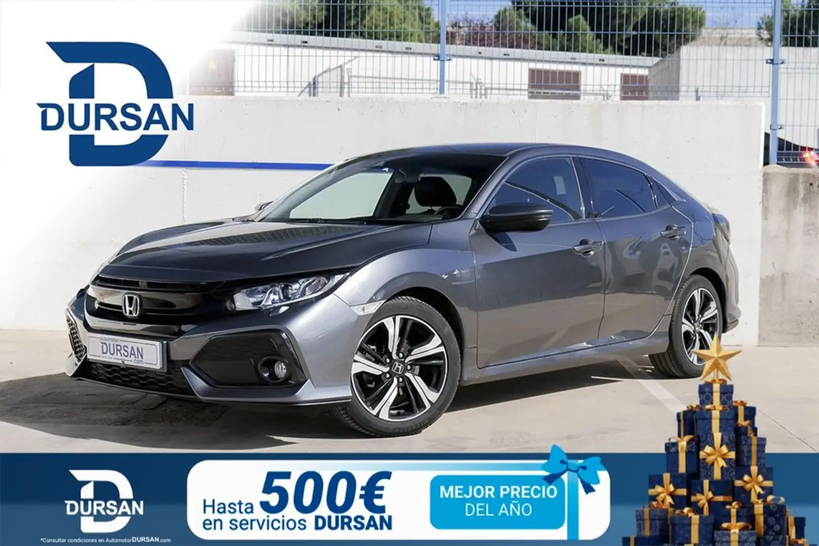 Honda Civic 1.0 IVTEC TURBO ELEGANCE NAV Gris - 1