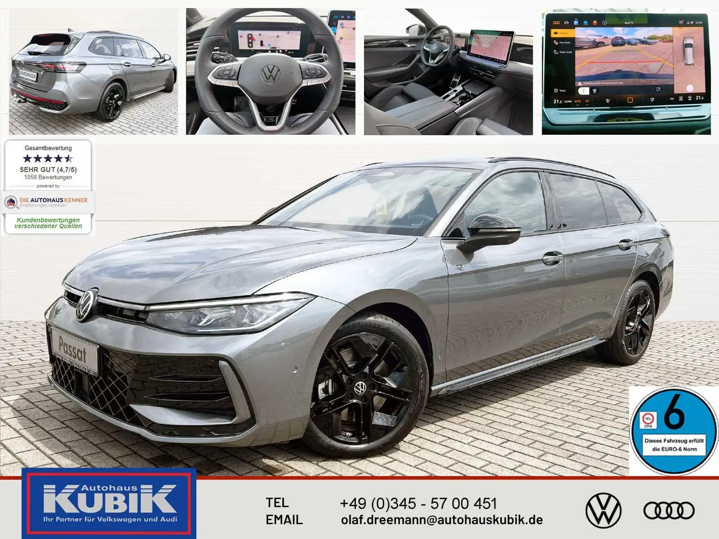 Volkswagen Passat Variant R-Line Black Style 2,0 TDI 4motion DSG+Vollaussta Grau - 1