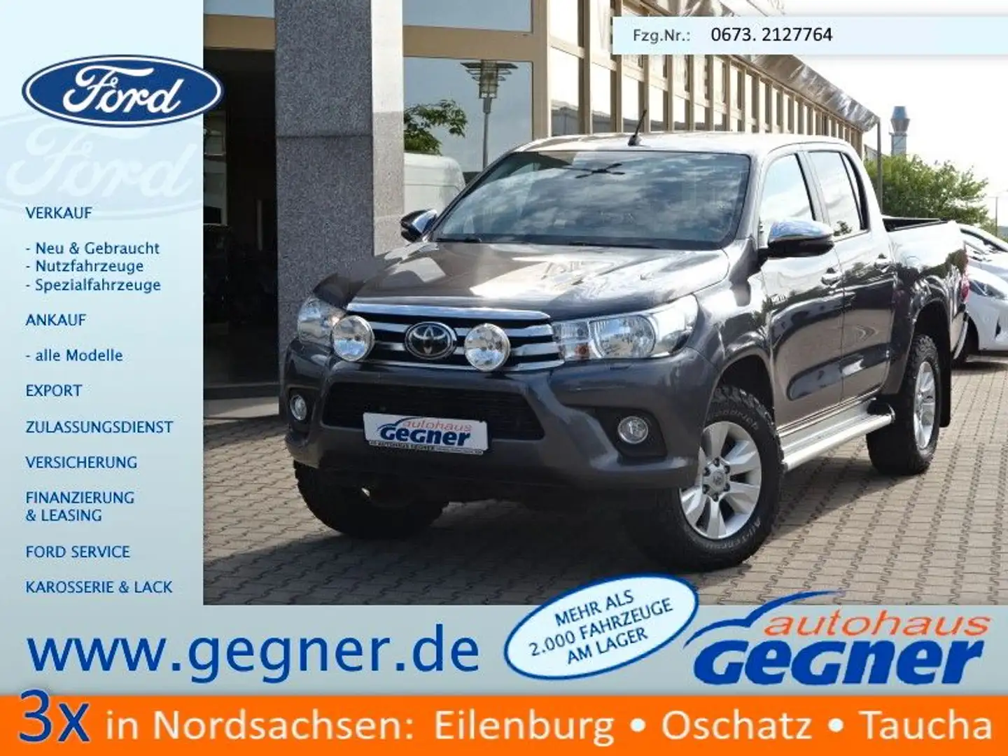 Toyota Hilux Double Cab 150PS Autm. Comfort 4x4 Navi Gris - 1