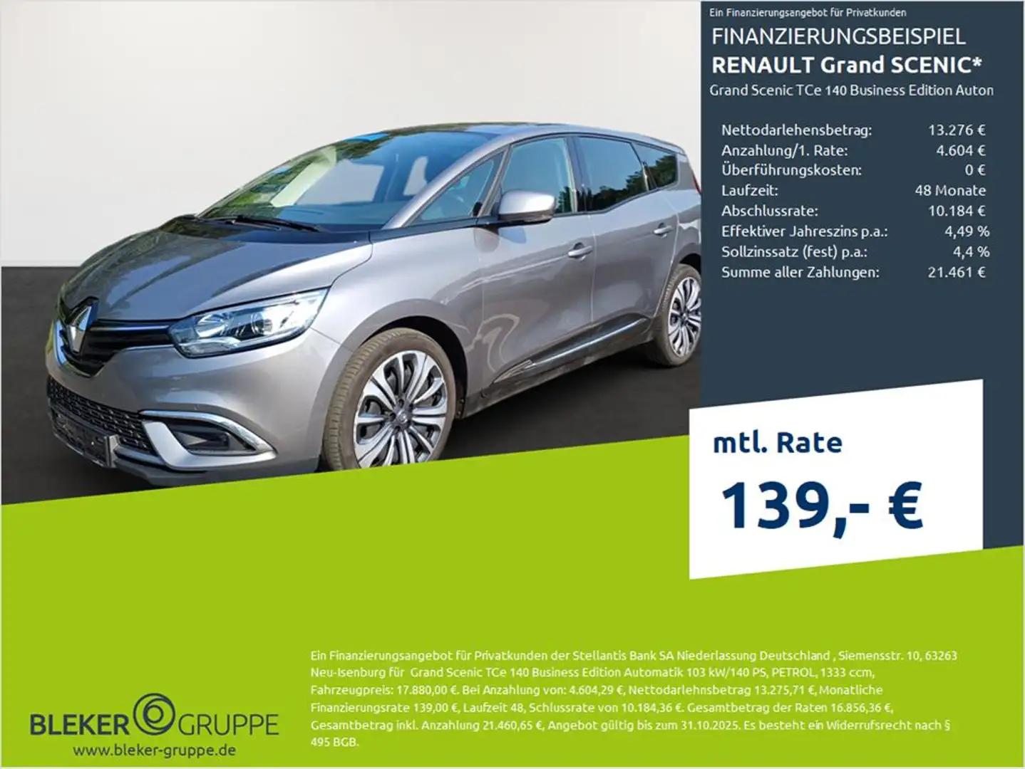 Renault Grand Scenic Grand Scenic TCe 140 Business Edition Automatik Gris - 1