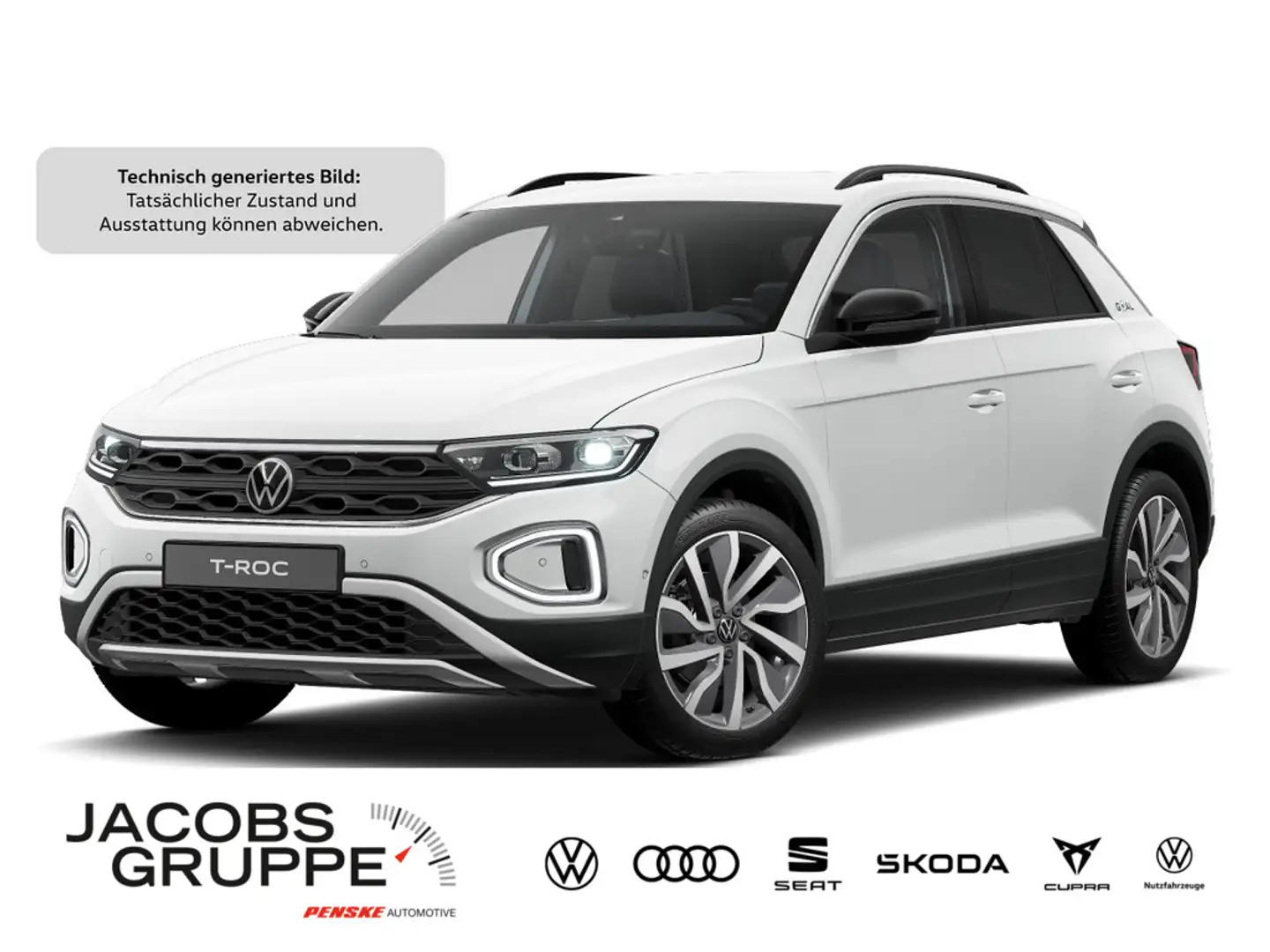 Volkswagen T-Roc 1.5 TSI Goal DSG,Navi,LED,ACC Weiß - 1