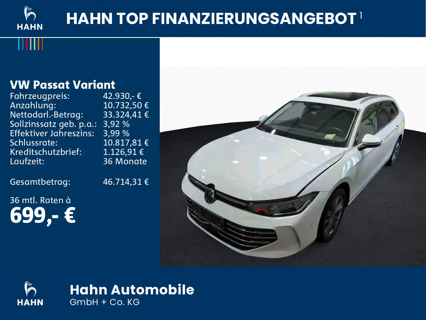 Volkswagen Passat Variant 2.0TDI DSG Elegance 360° HuD Pano Weiß - 2