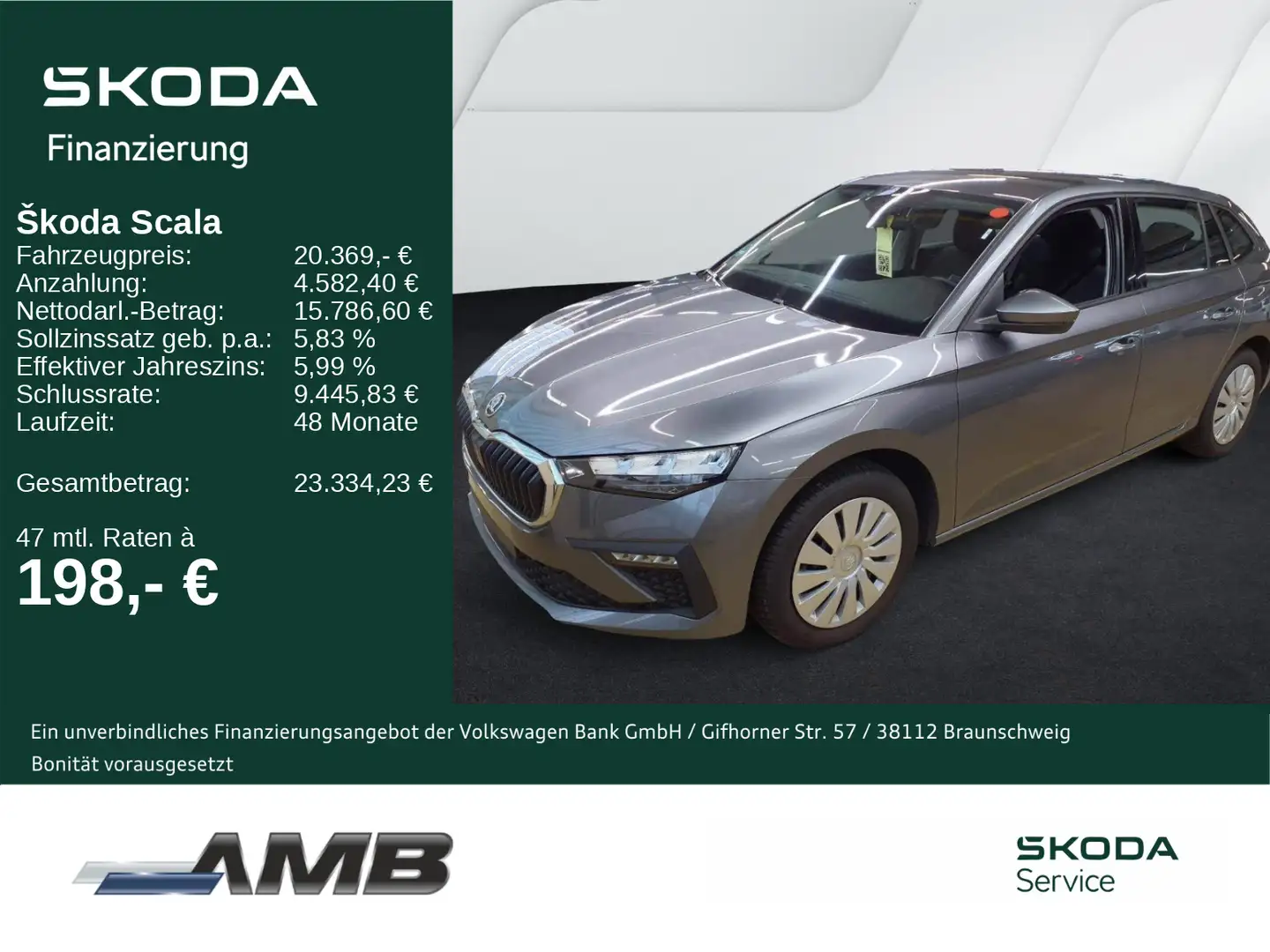 Skoda Scala Essence 1.0 TSI DSG/LED/Sitzh/Einparkhilfe Grau - 1