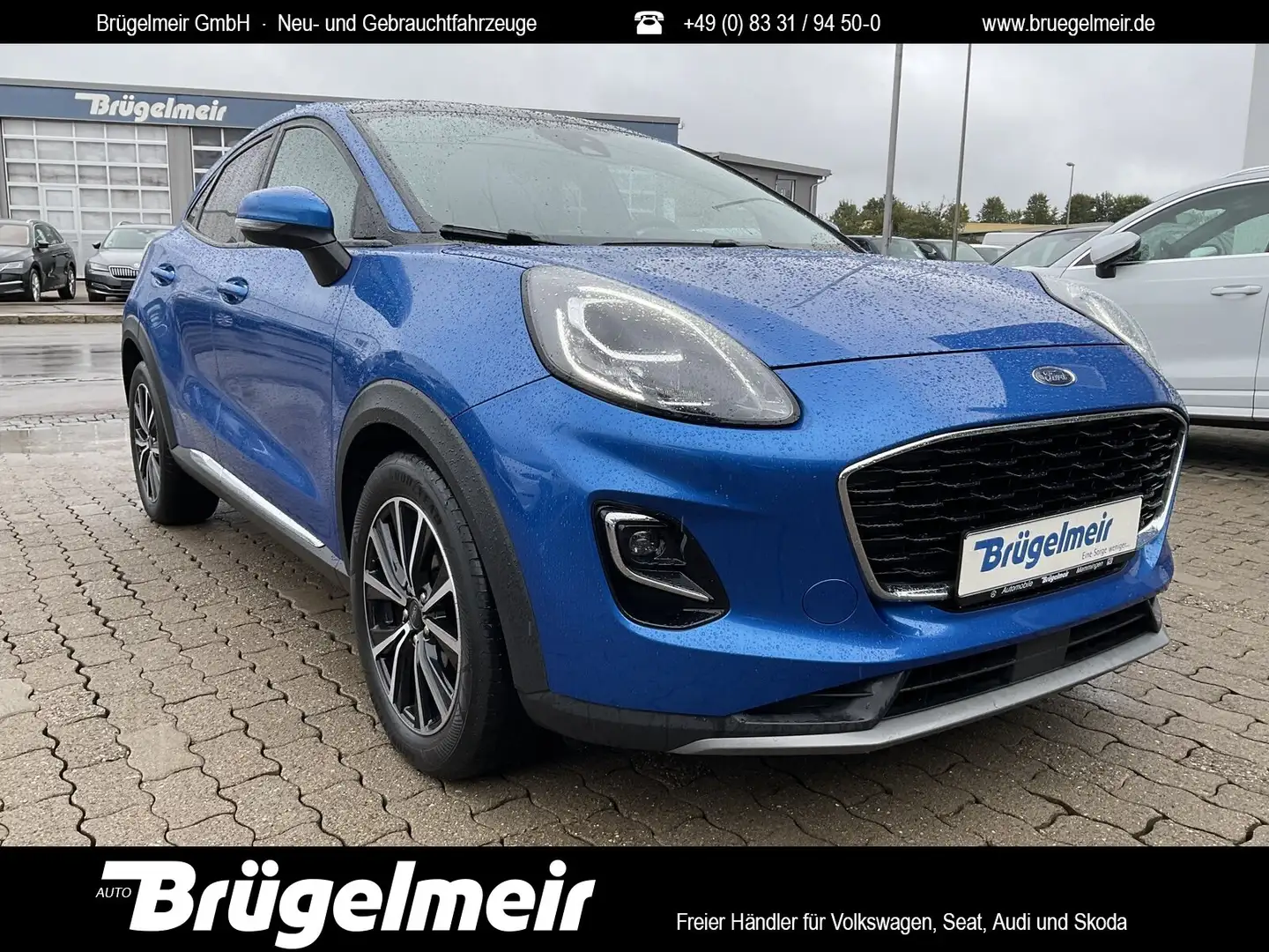 Ford Puma Puma 1.0 Mild Hybrid Titanium+NAVI+APP+PANO+17" Blau - 1