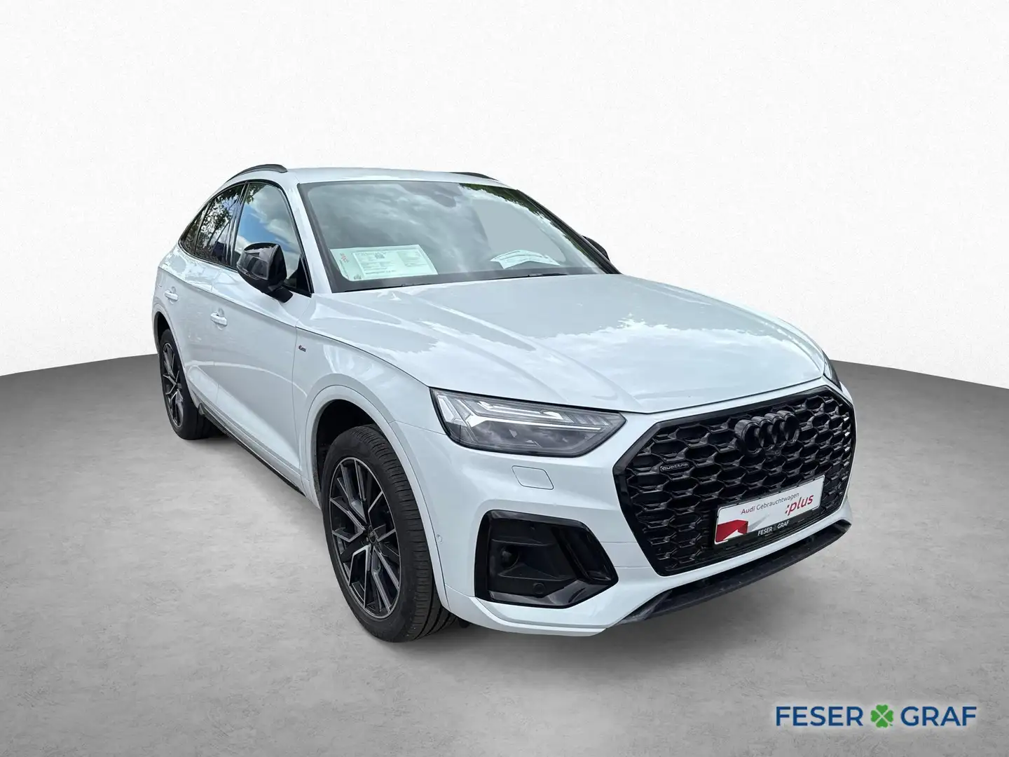 Audi Q5 Sportback 40 TDI qu 2x S line-AHK-Stdhzg-Matrix-B& Weiß - 2