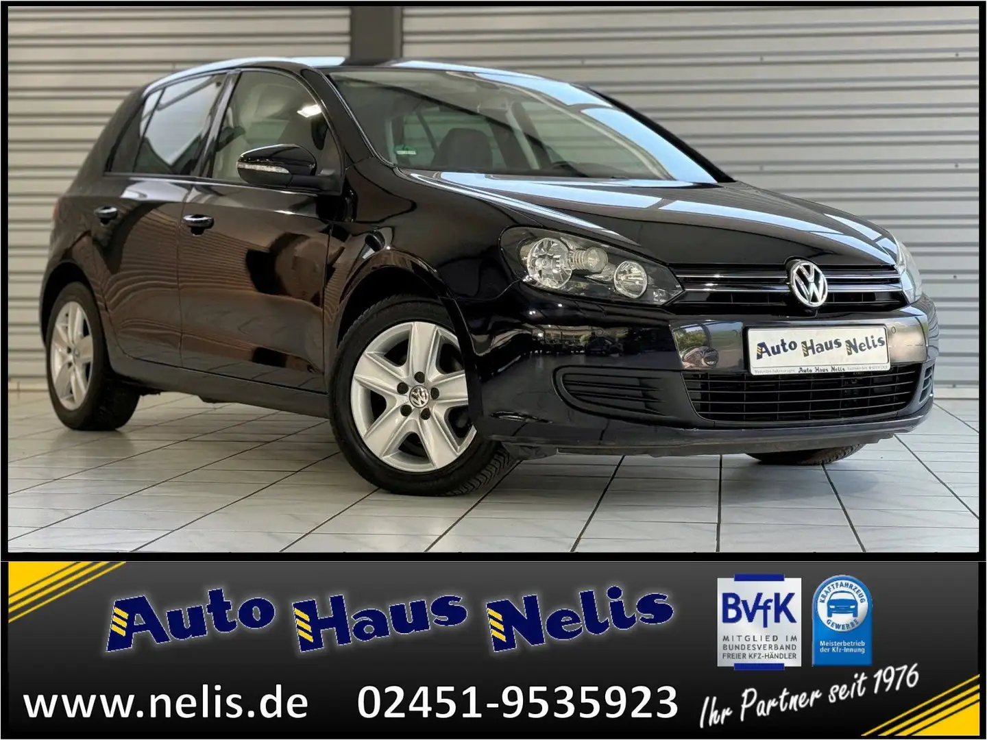 Volkswagen Golf VI 1,4 TSI Comfortline Sitzheizung 2Z-Klima Schwarz - 1