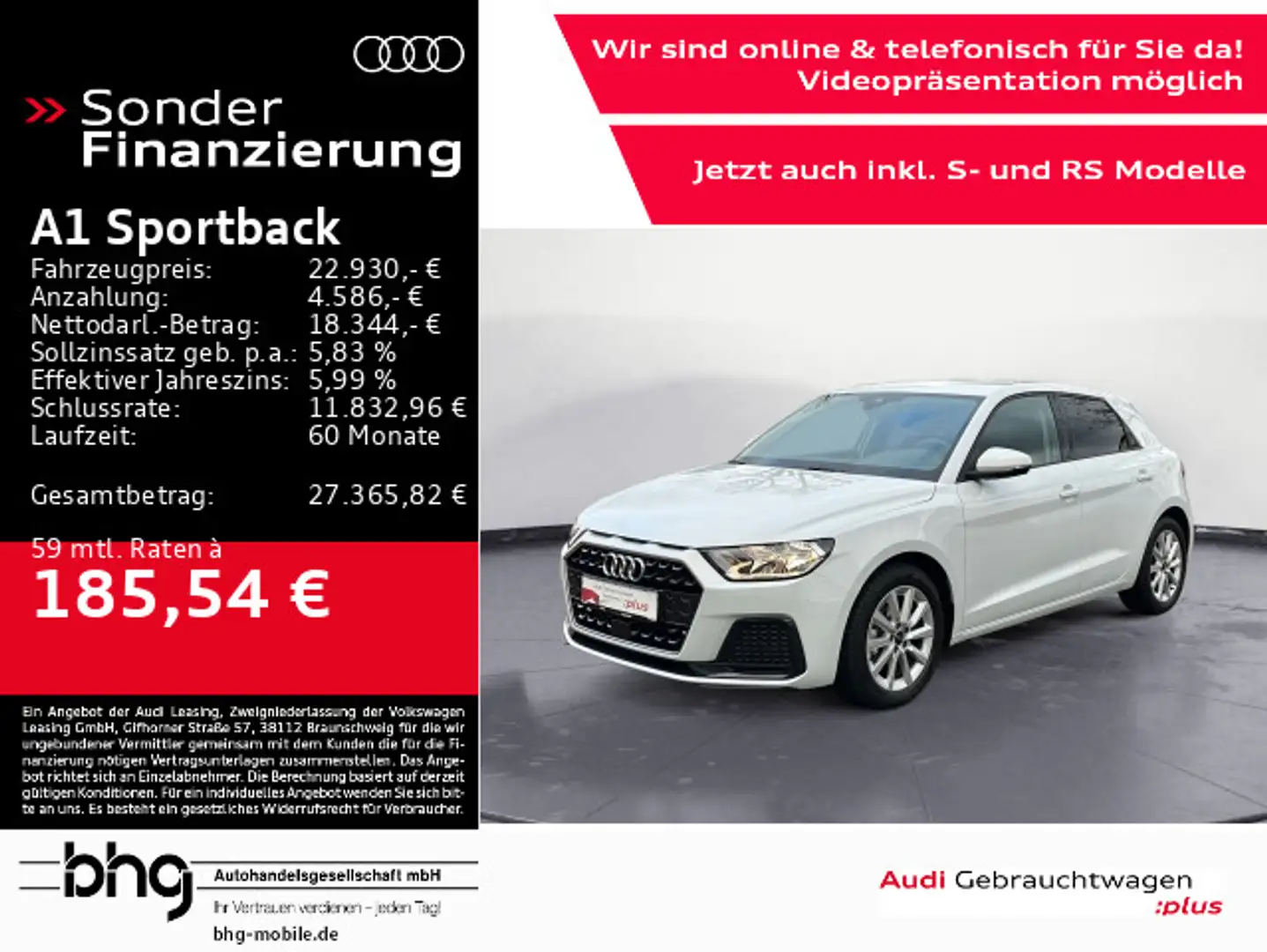 Audi A1 25 TFSI advanced MMI/Interface/EPH/ Weiß - 1