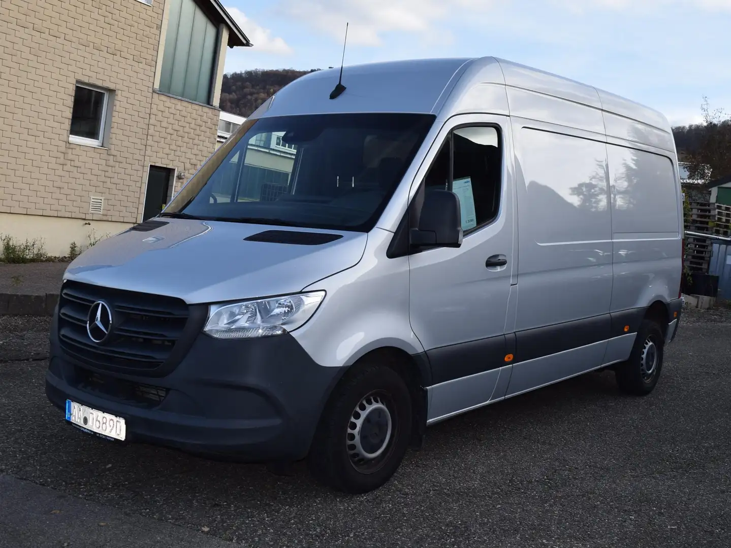 Mercedes-Benz Sprinter 214 L2 Hochdach Kamera Spurhaldeasys. AHK Silber - 1