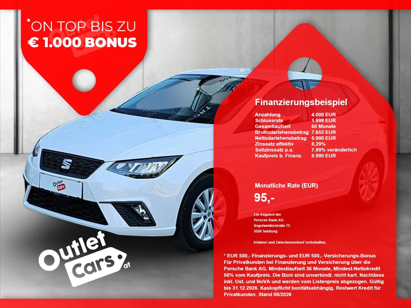 SEAT Ibiza 1.0 MPI Reference ASSIST+LED+LM+PDC+SHZ Weiß - 1