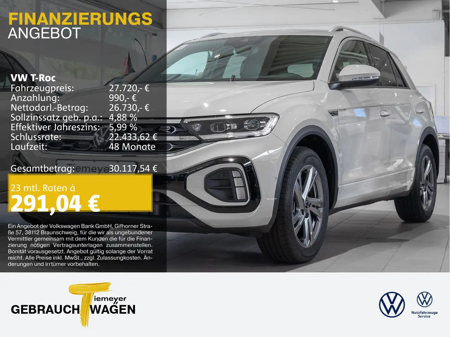 Volkswagen T-Roc 1.5 TSI DSG R-LINE ACC LED LM Grijs - 1