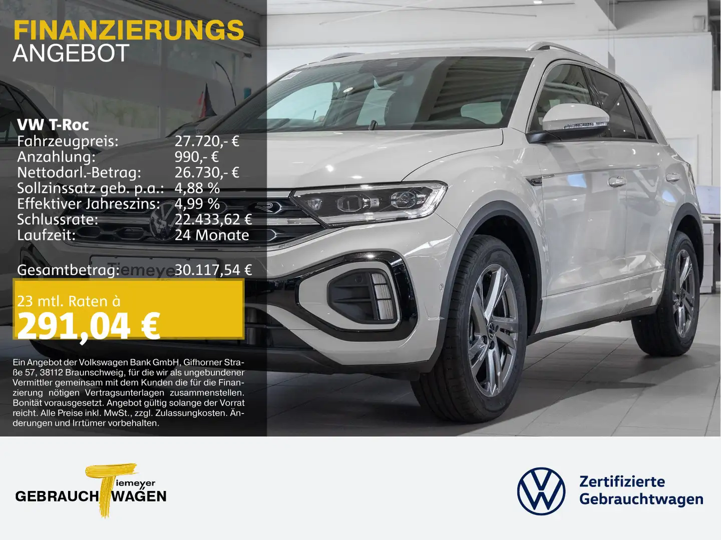 Volkswagen T-Roc 1.5 TSI DSG R-LINE ACC LED LM Grigio - 1