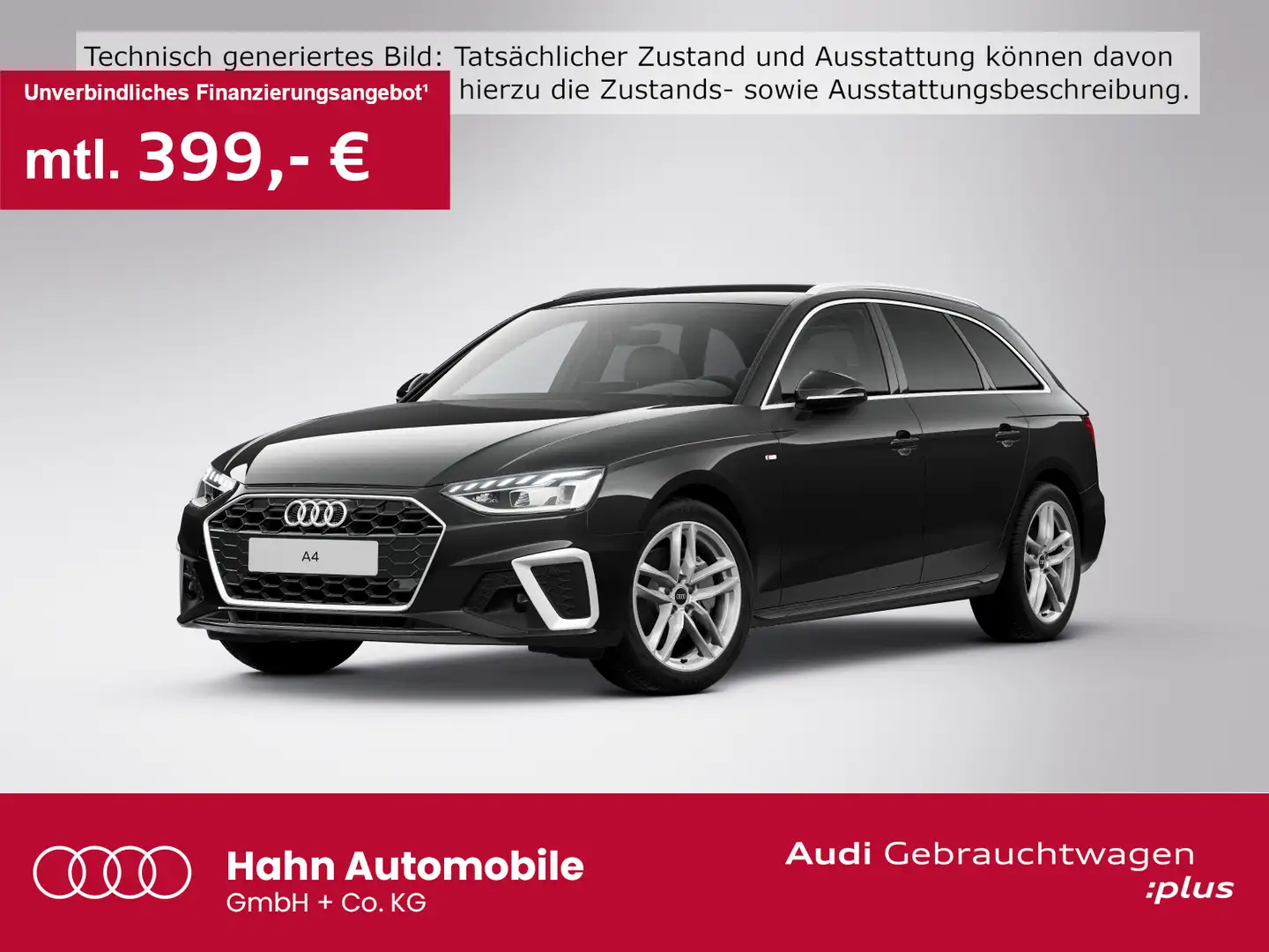 Audi A4 40TFSI S line S-trc Virtual AHK CAM Noir - 1