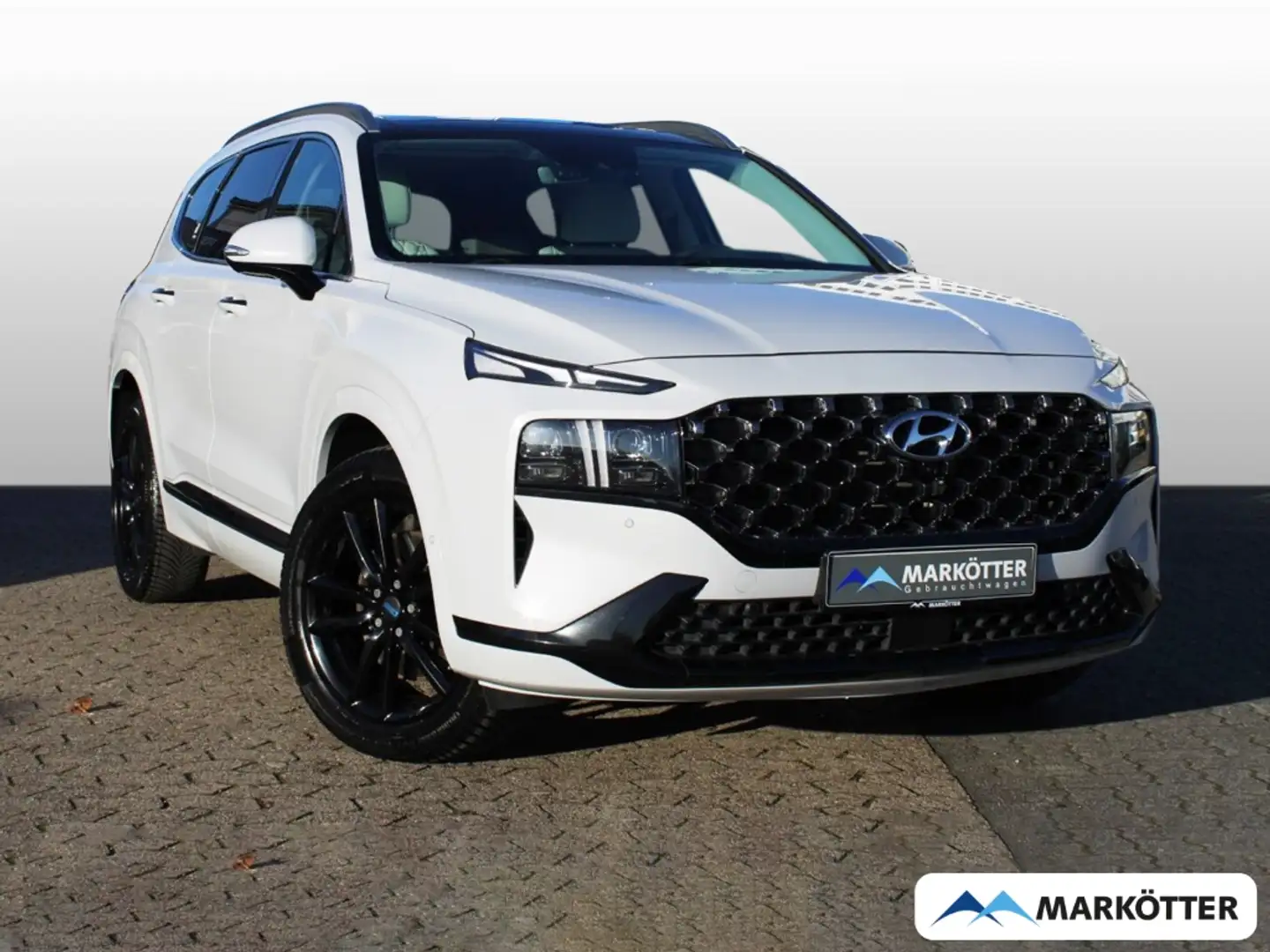 Hyundai SANTA FE Signature 4WD 7-Sitze PANO/STHZ/AHK/360 Weiß - 1