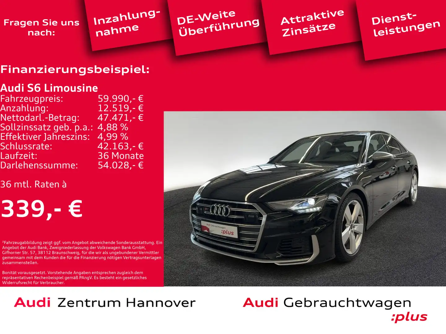 Audi S6 3.0 TDI quattro Kamera LED ACC Lenk Schwarz - 2