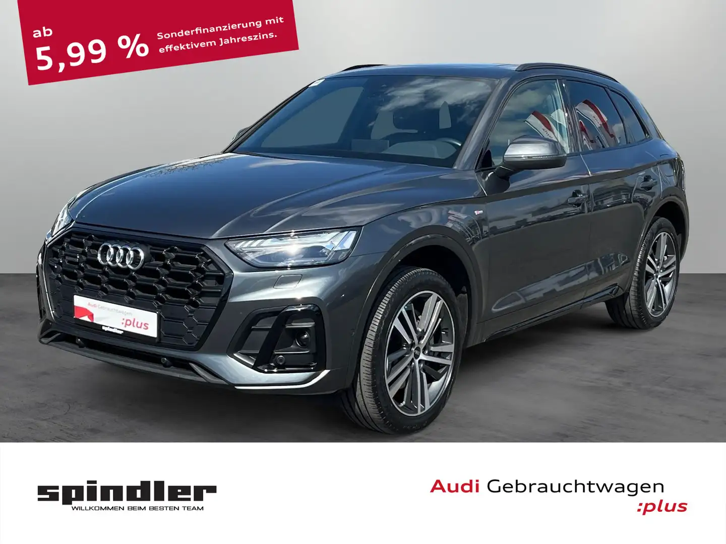 Audi Q5 S-Line 55 TFSIe quattro S-tronic / AHK, Pano Grijs - 1