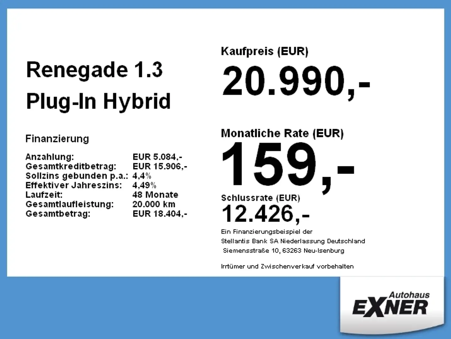 Jeep Renegade 1.3 Plug-In Hybrid LIMITED Navi, Klima, Schwarz - 2