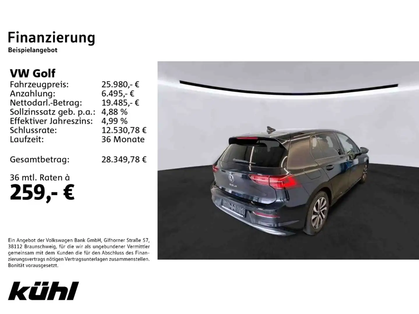 Volkswagen Golf 8 VIII 2.0 TDI DSG Active IQ.Light/ACC/AHK/ Schwarz - 2