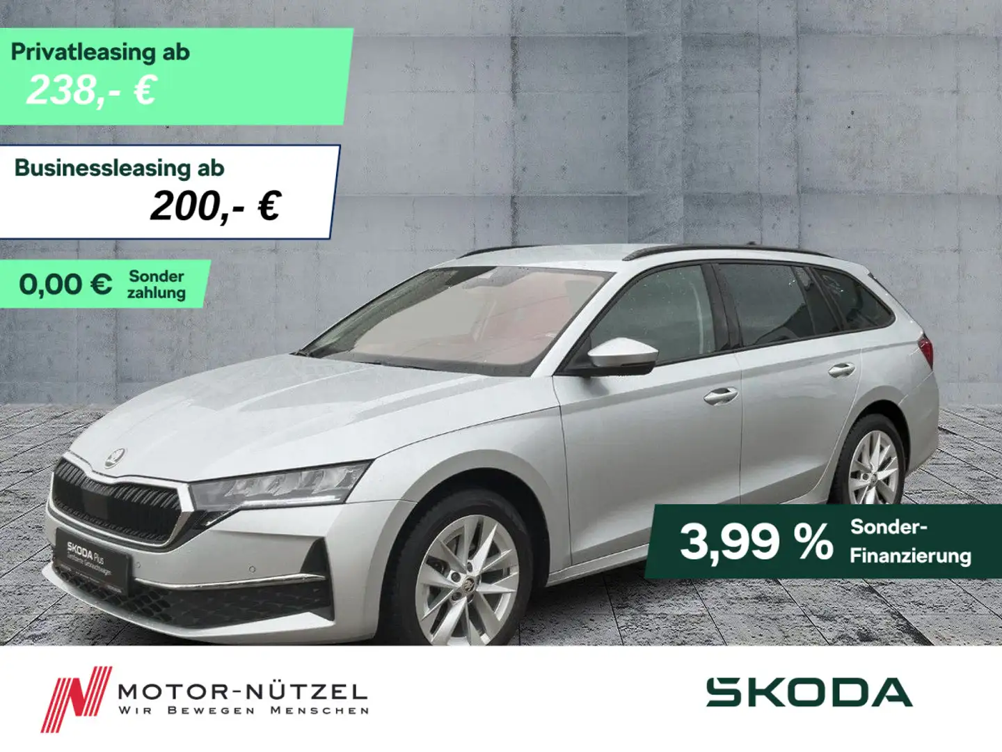 Skoda Octavia Combi 1.5 TSI SELECTION LED+NAVI+GRA+SHZ Argent - 1