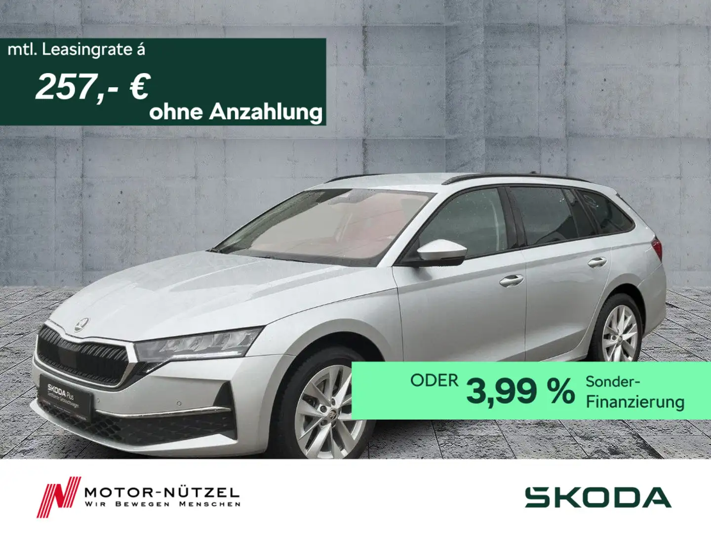 Skoda Octavia Combi 1.5 TSI SELECTION LED+NAVI+GRA+SHZ Argent - 1