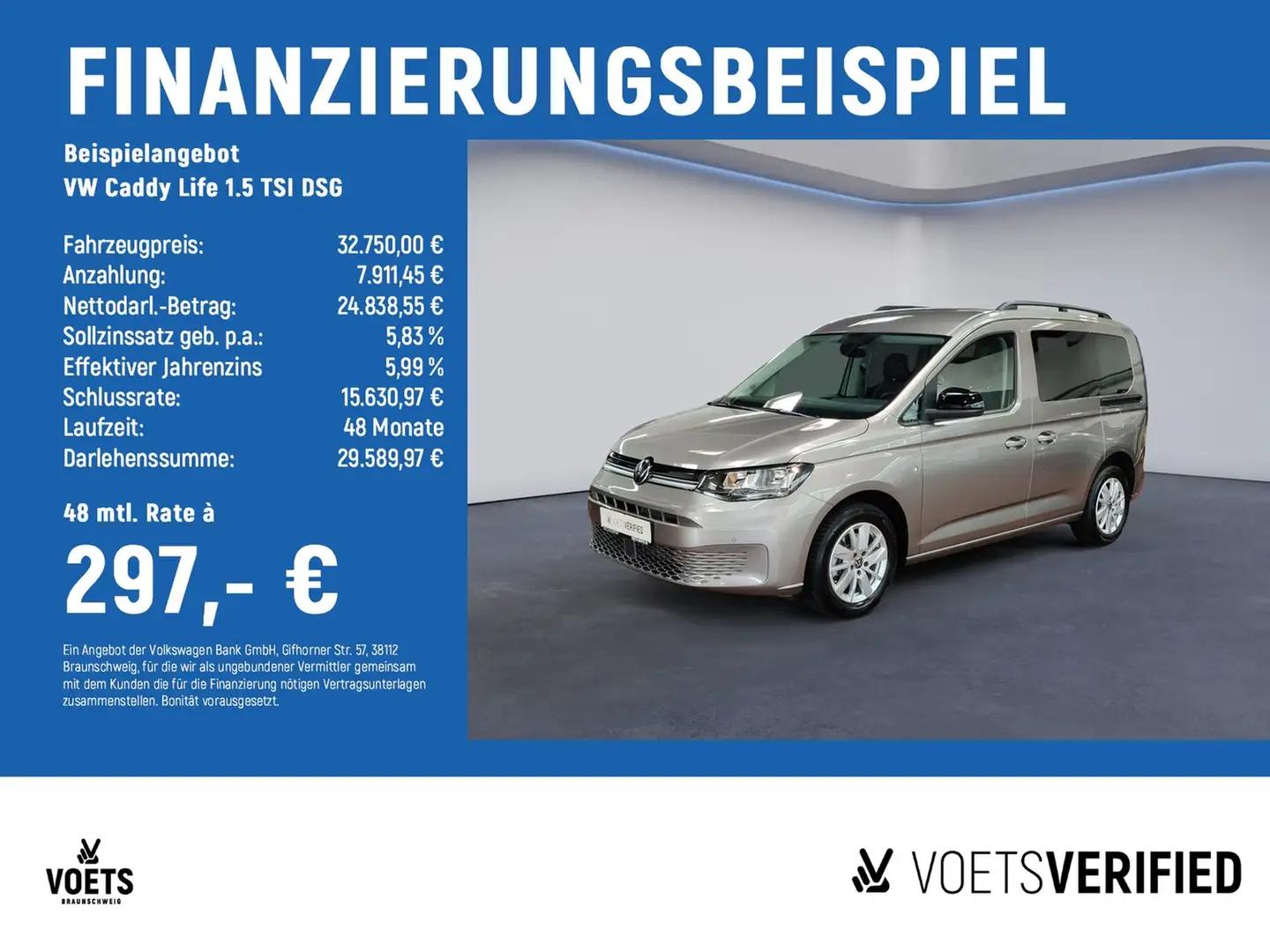 Volkswagen Caddy Life 1.5 TSI DSG SHZ+NAVI+KLIMA Beige - 2