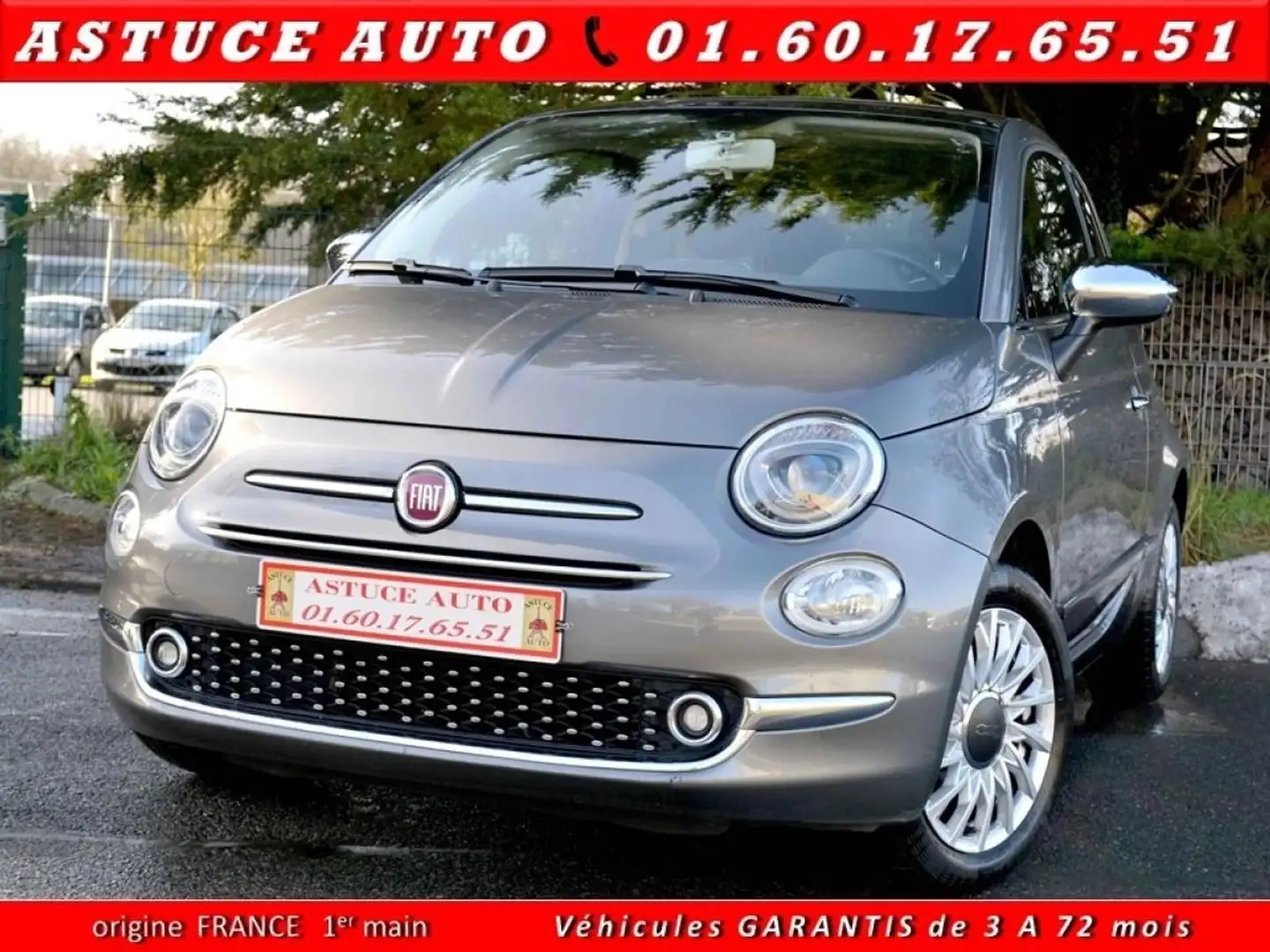 Fiat 500 1.2 70 LOUNGE Beige - 1