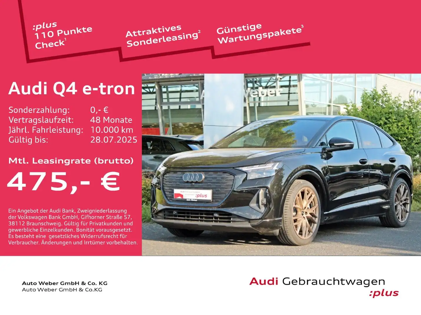 Audi Q4 Sportback 55 e-tron qu S LINE EDITION AHK HUD Noir - 1