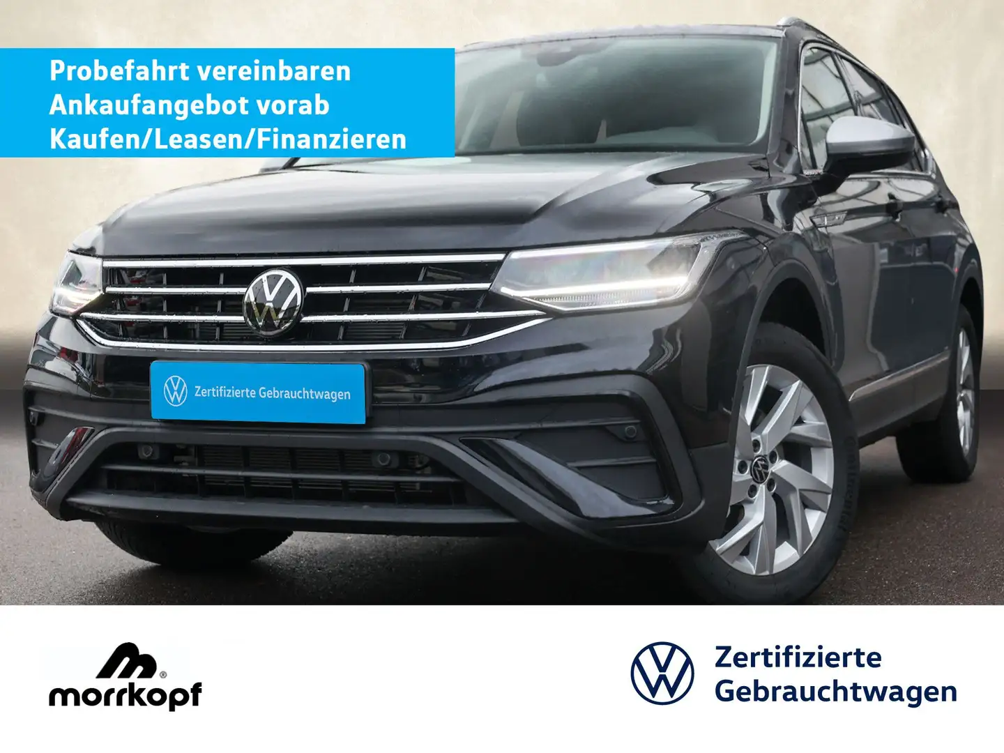 Volkswagen Tiguan Allspace 2.0TDI +7-SITZER+AHK+FREI AB Navi Zwart - 1