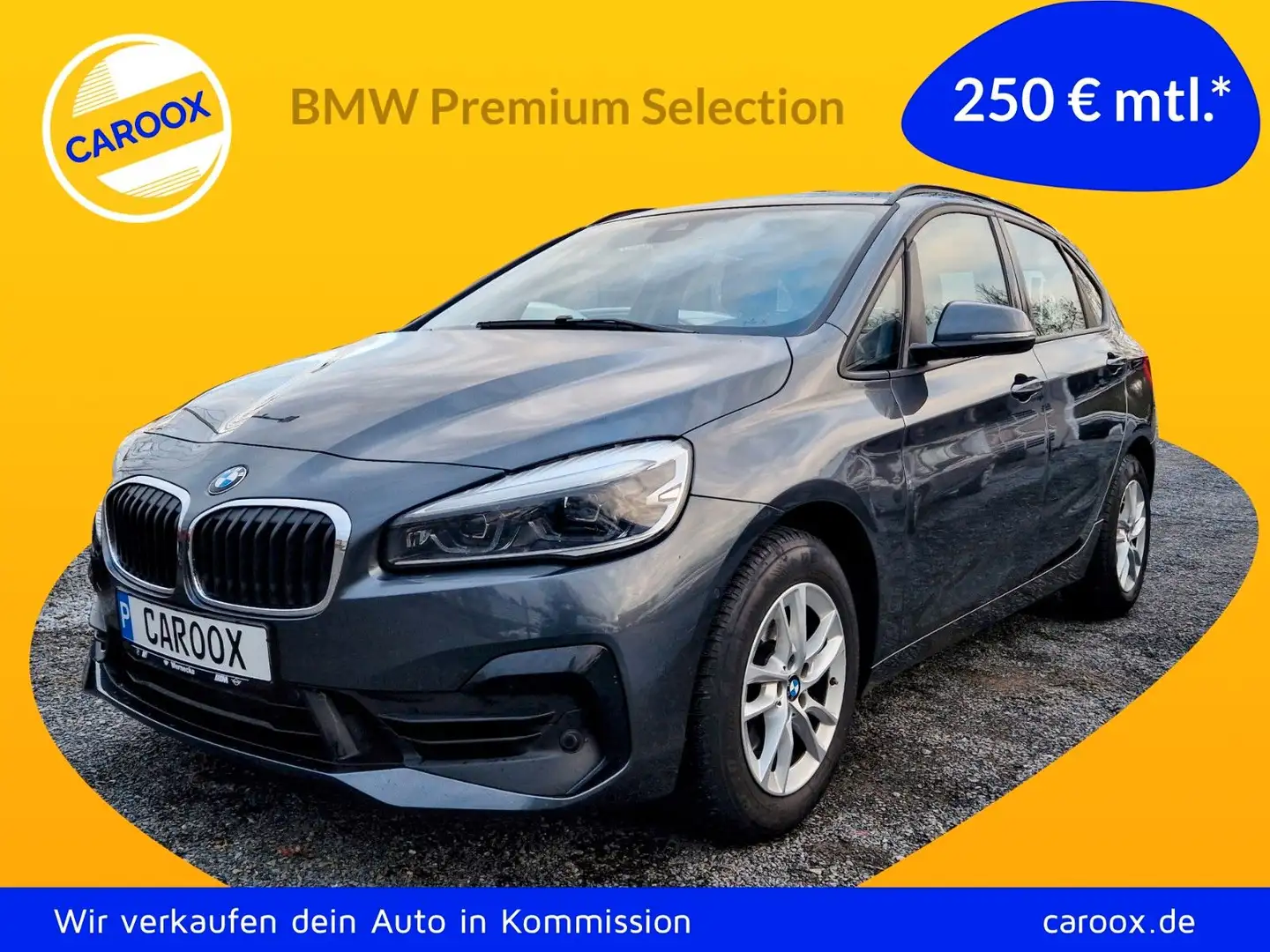 BMW 220 i Active Tourer AT Advantage NAVI KAM AHK SZH Grau - 1