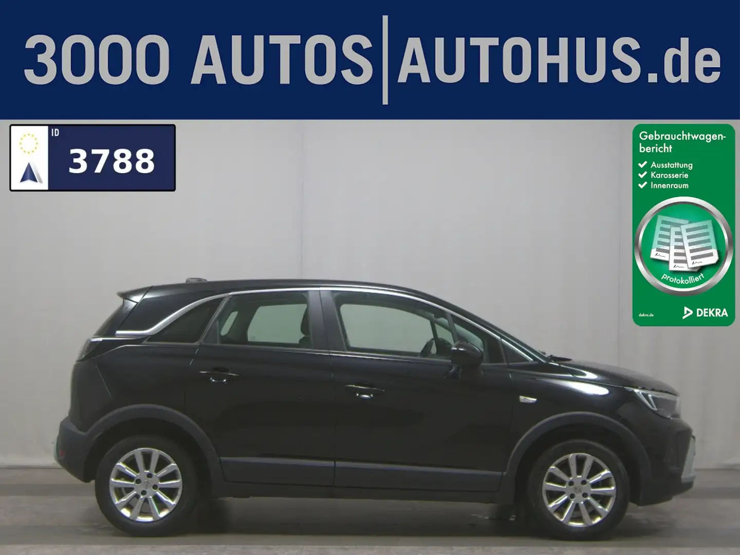 Opel Crossland X 1.2 Elegance Leder LED Shz Schwarz - 1