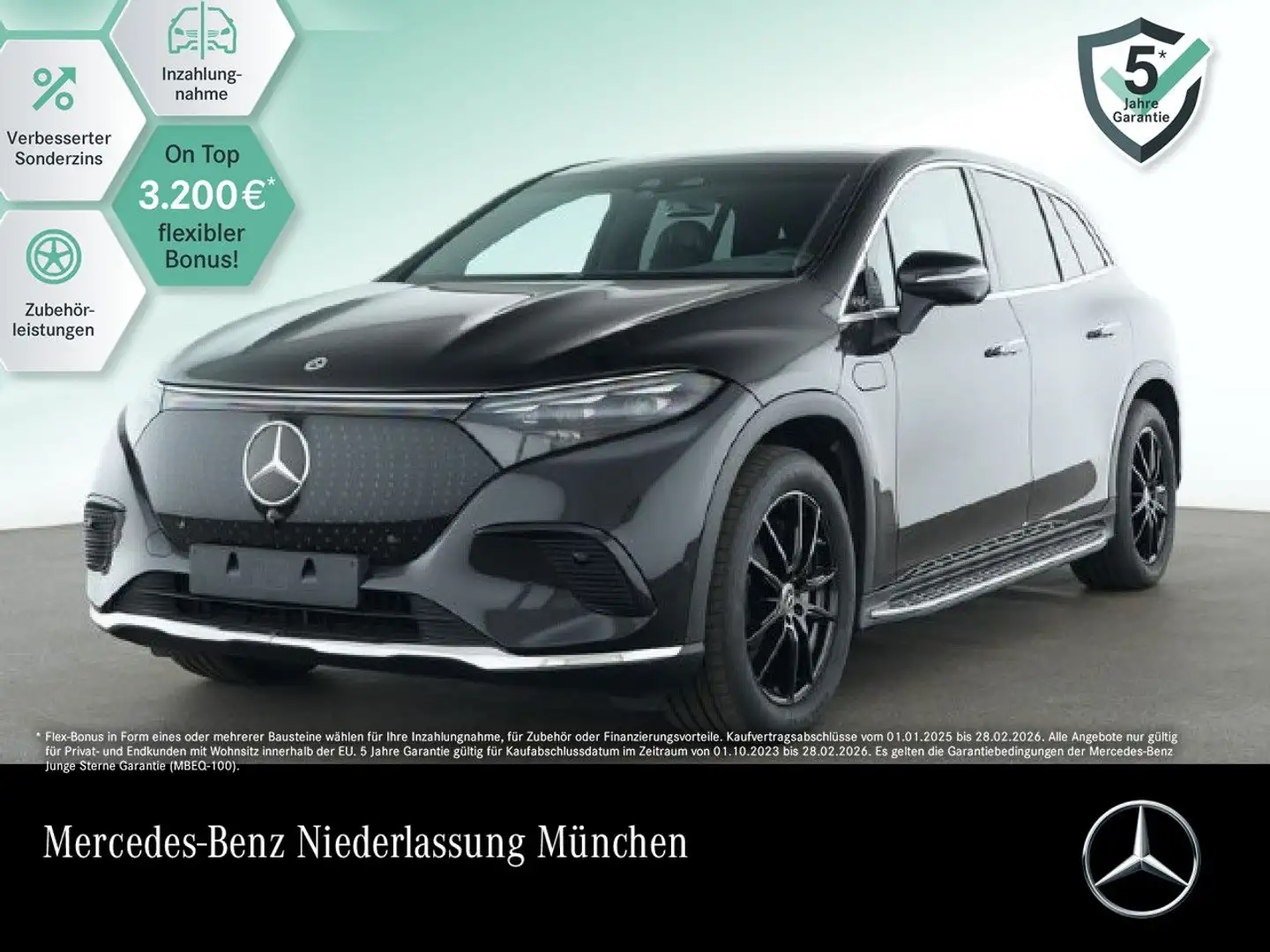 Mercedes-Benz EQS 450 4Matic Fahrass Pano Burmester Distr. HUD Schwarz - 1