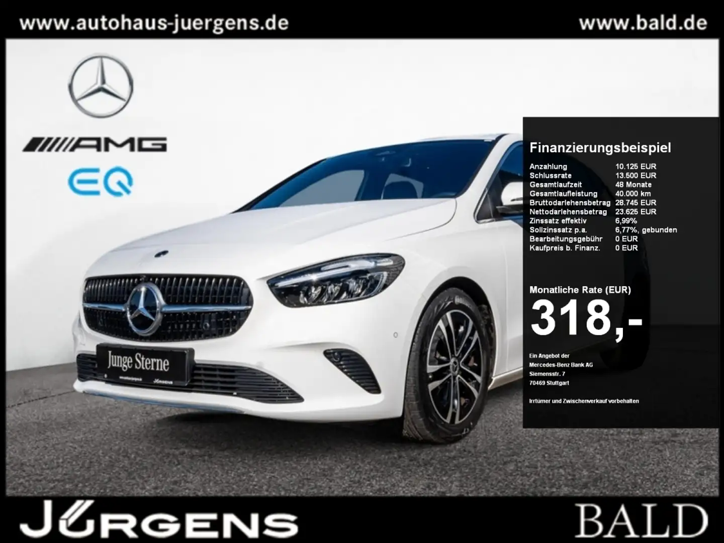 Mercedes-Benz B 200 Progressive/LED/360/AHK/Totw/EASY-P/SHZ/17 Bianco - 1