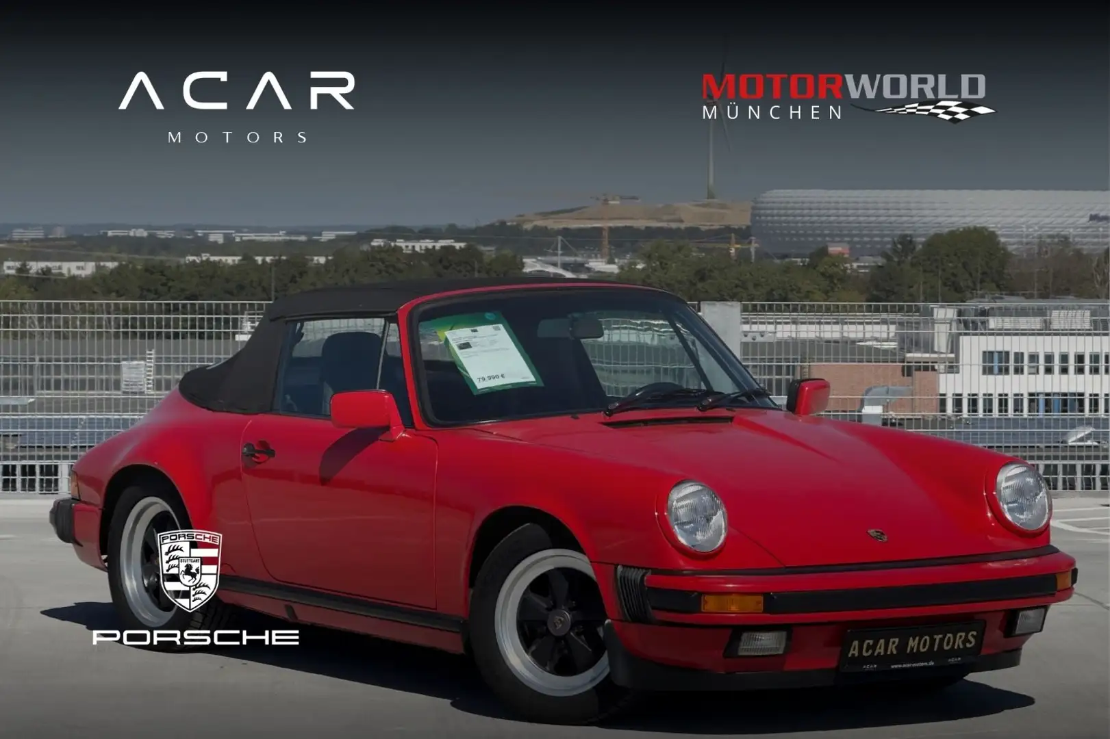 Porsche 911 Carrera 3.2 Targa Cabrio Unfallfrei Rot - 1