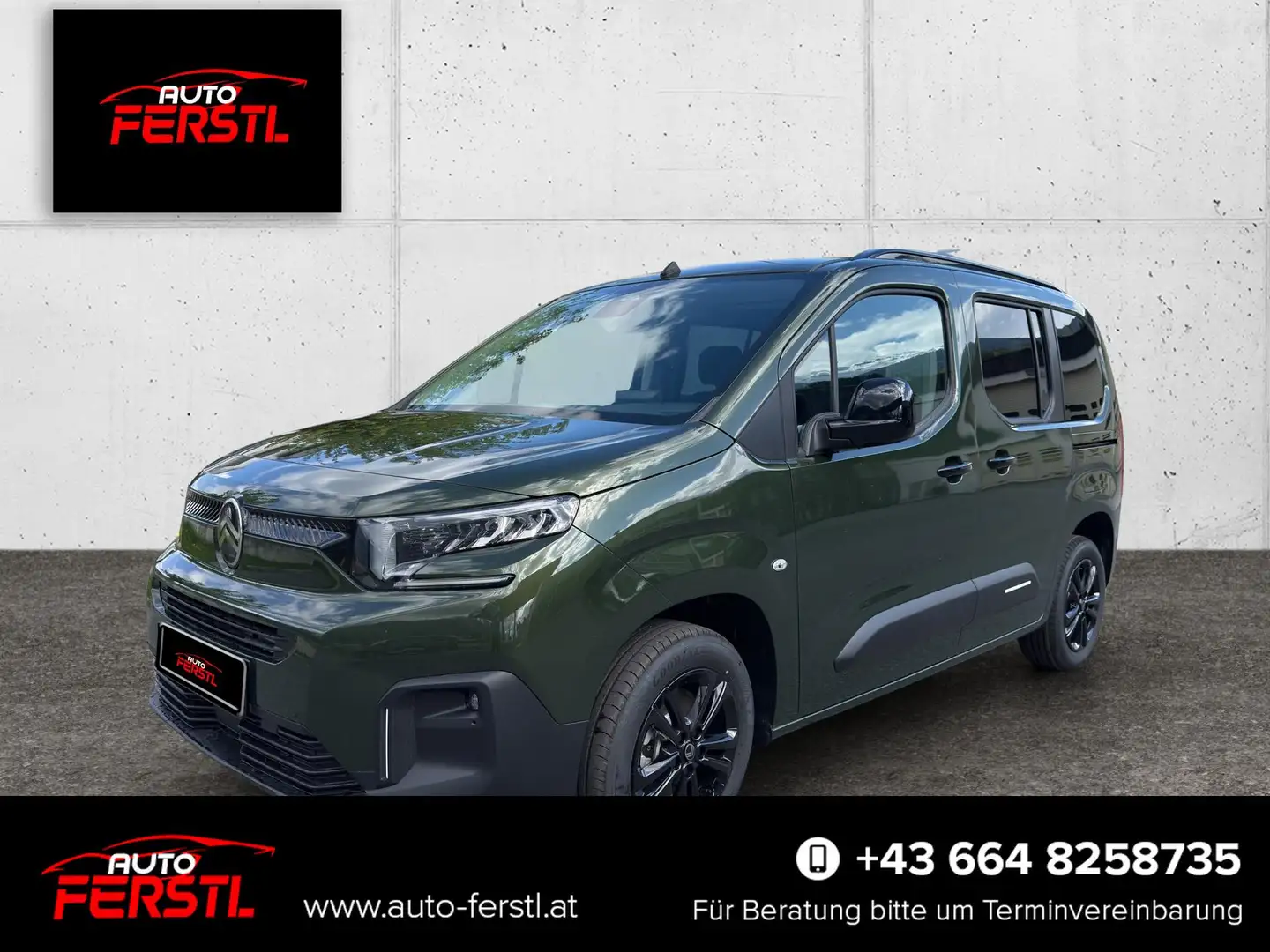 Citroen Berlingo PLUS PKW M LED StyleP CarP Kam PDC Priv 75 kW (... Grün - 1