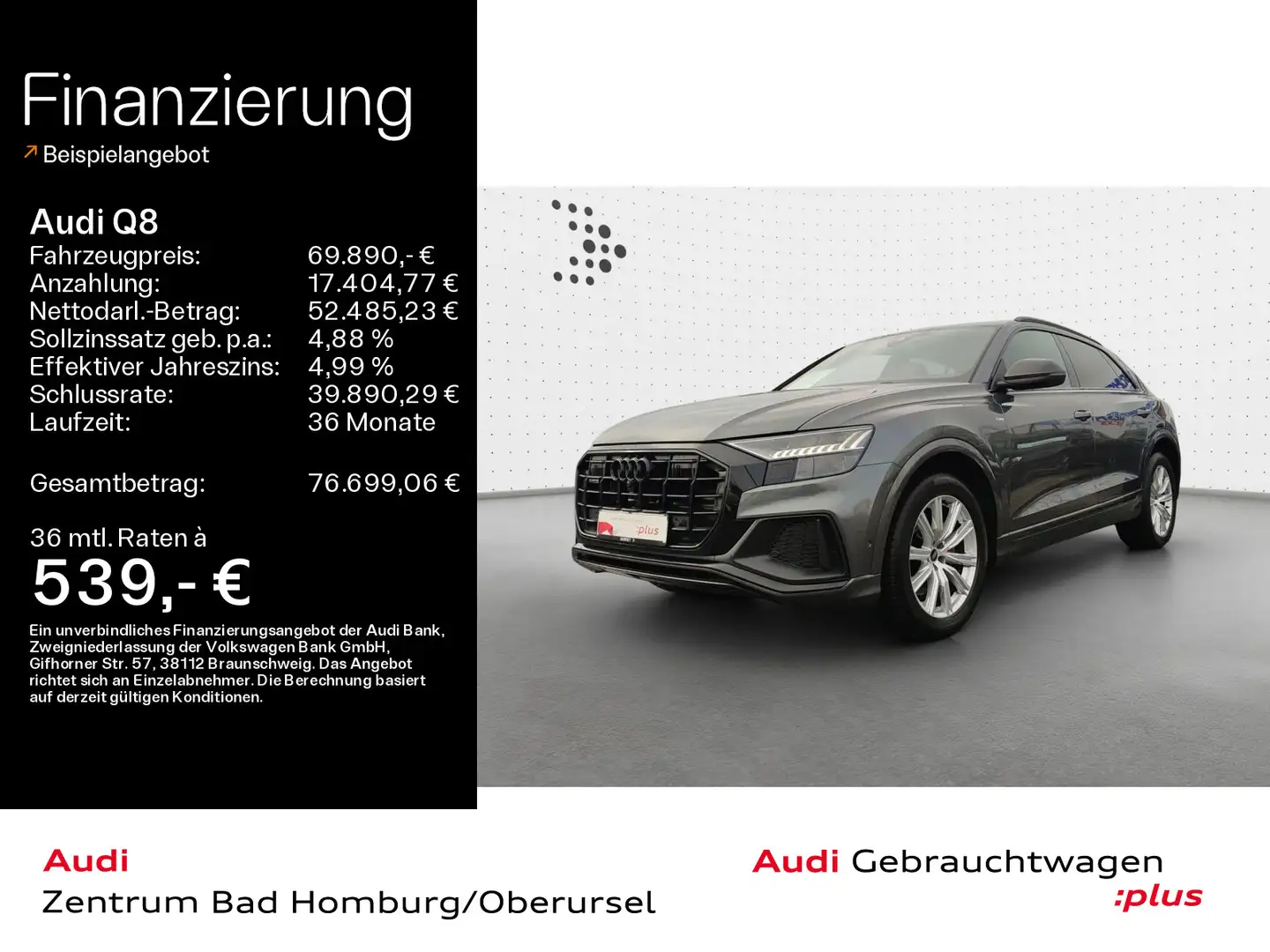 Audi Q8 50 TDI quattro competition plus S line*Navi*M Gris - 1