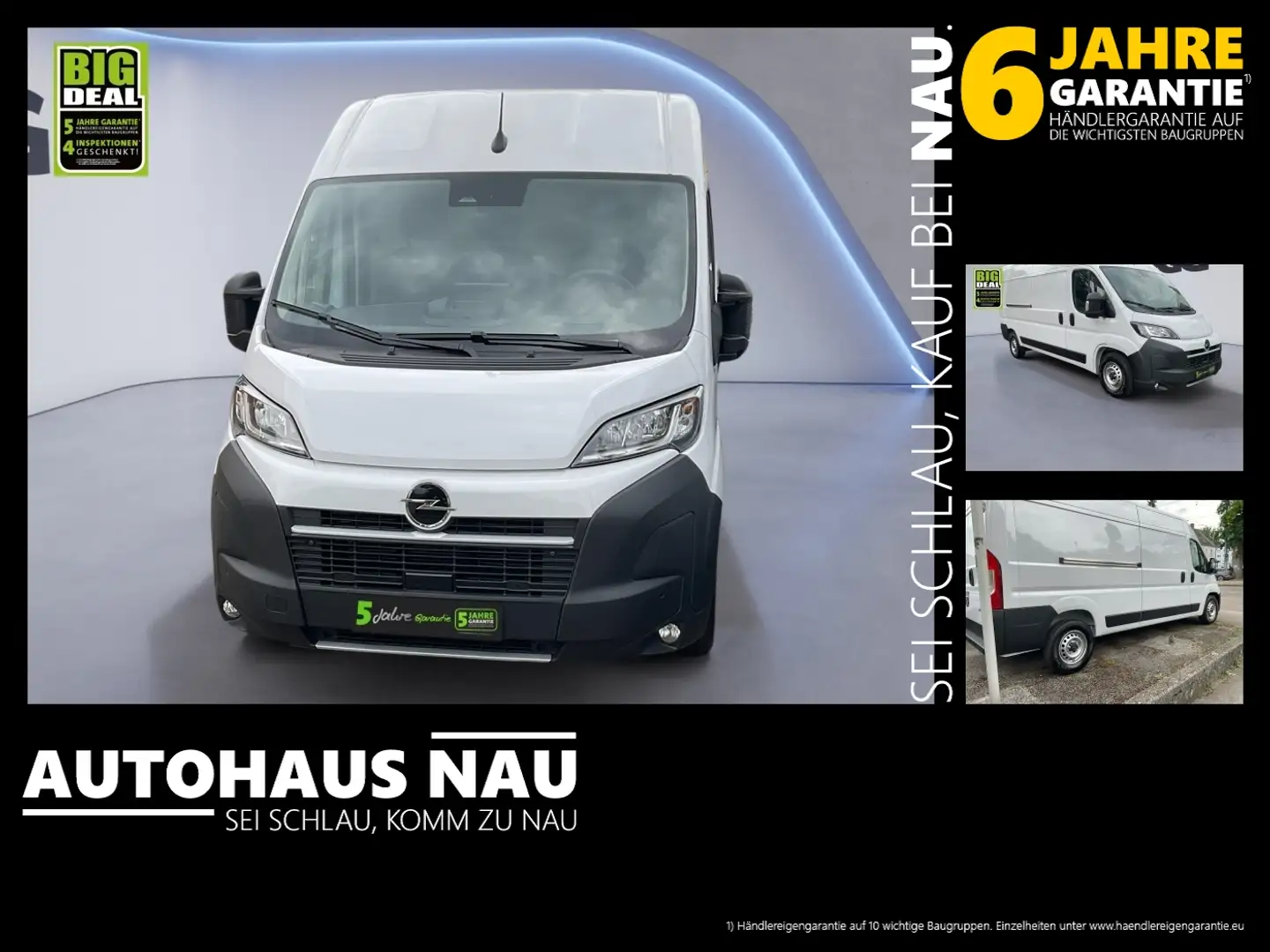Opel Movano Kasten L3H2 3.5t Navi, Keyless Navi, Keyl Weiß - 1