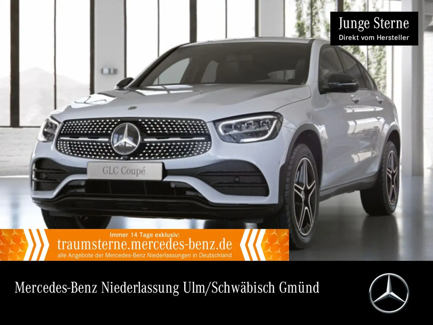 Mercedes-Benz GLC 300 de Coupé 4M AMG+NIGHT+360+AHK+LED+SPUR+9G Weiß - 1