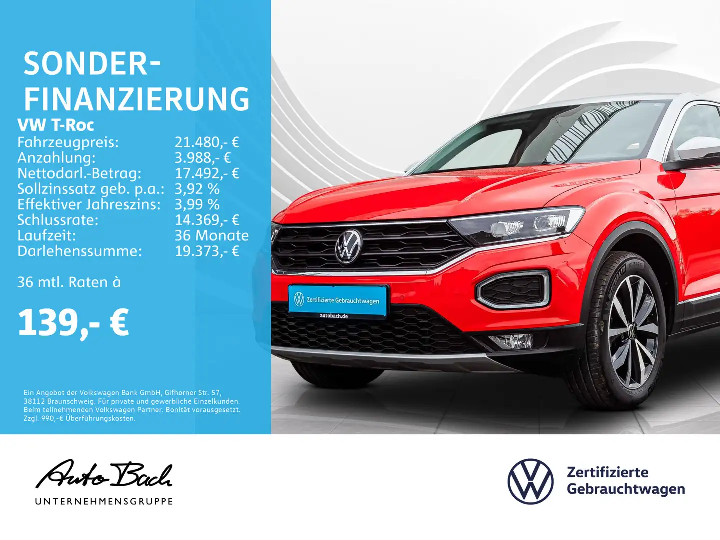 Volkswagen T-Roc 1.0 TSI "Style" Navi LED Digital Cockpit A Rot - 1