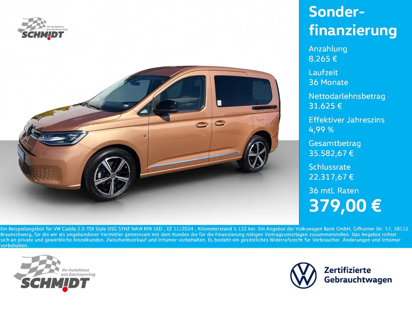 Volkswagen Caddy 2.0 TDI Style DSG STHZ NAVI RFK LED Bronze - 1