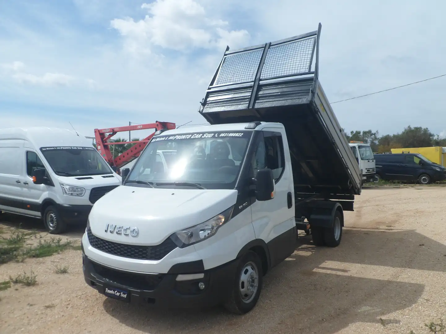 Iveco Daily 35c15 ribaltabile trilaterale Blanc - 1