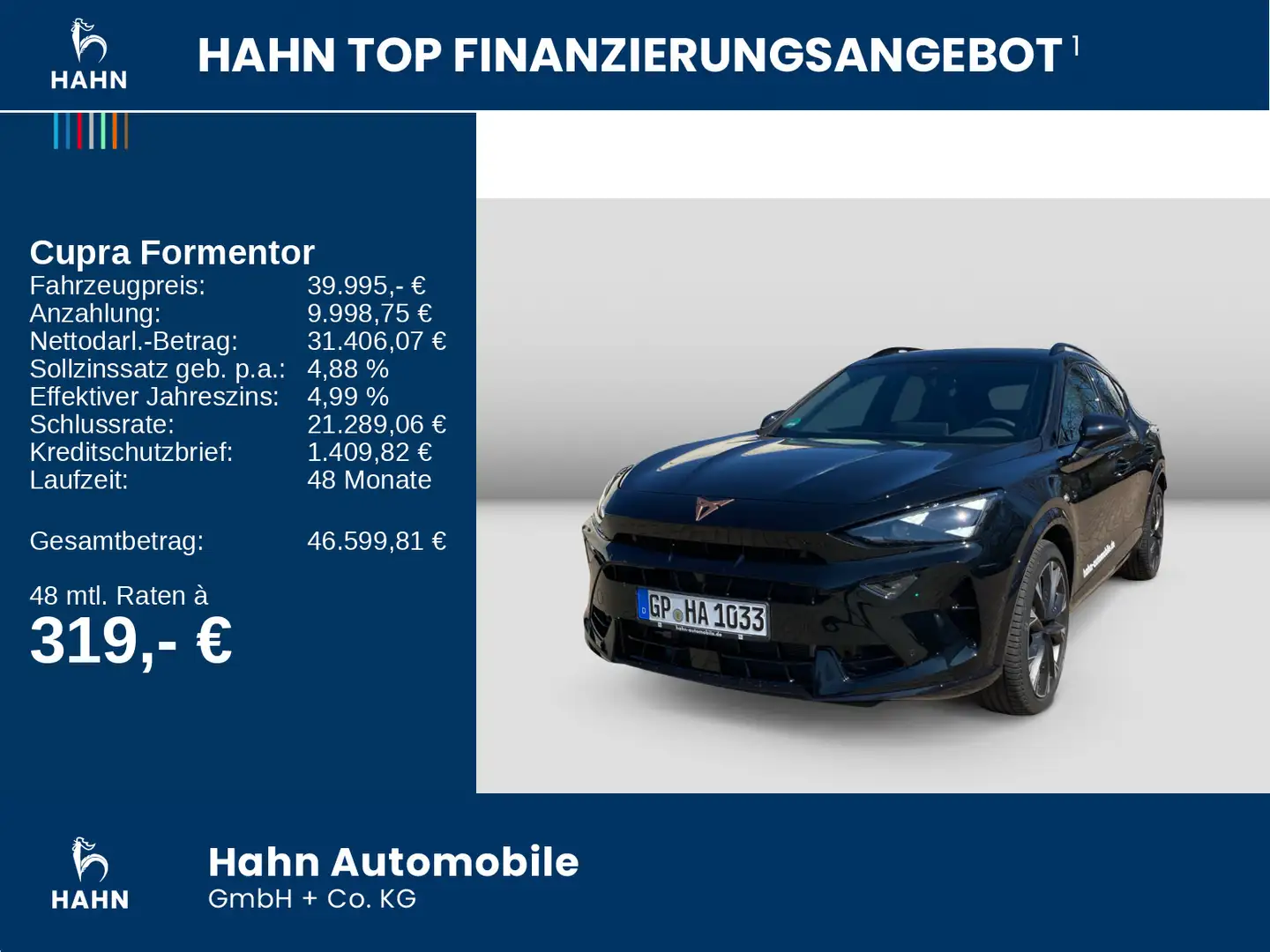 CUPRA Formentor VZ 2.0TSI DSG 4Drive ACC AHK PanoDa Schwarz - 2