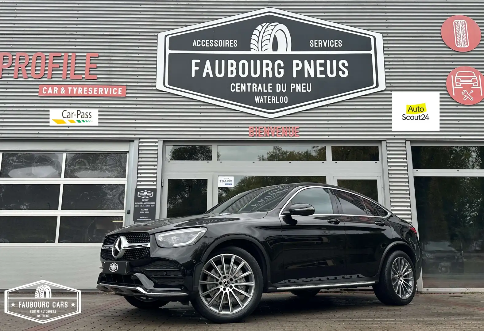 Mercedes-Benz GLC 300 TVA-21-VAT*1-PROP/1-OWNER*BURMEISTER*HISTO-MB-100% Noir - 1