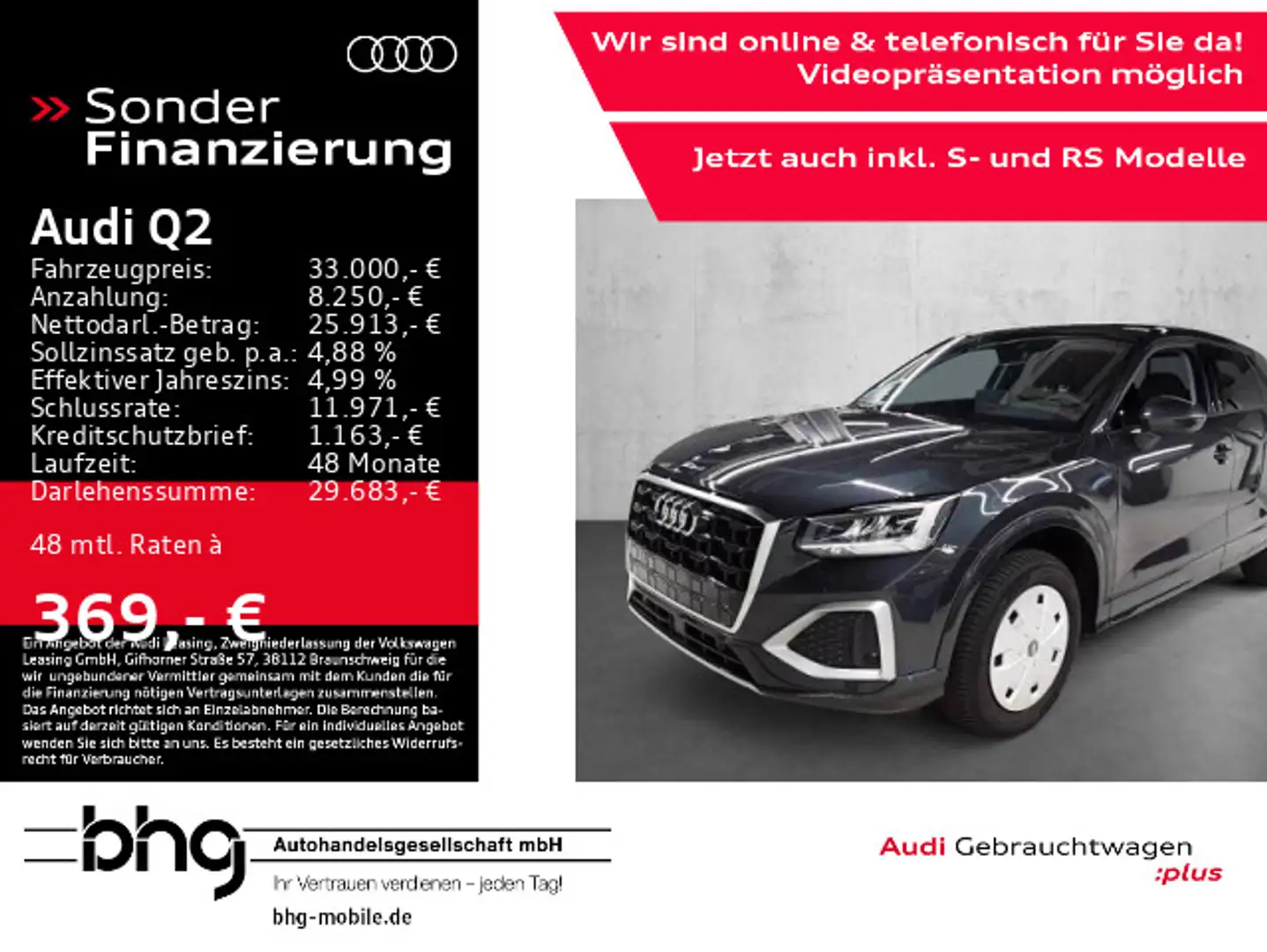 Audi Q2 35 TDI S tronic advanced Grau - 1