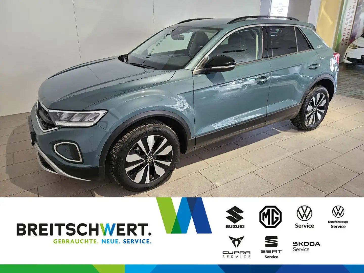 Volkswagen T-Roc 1.5 TSI Goal AHK ACC Navi RFK ParkAss 4JGar Blau - 1