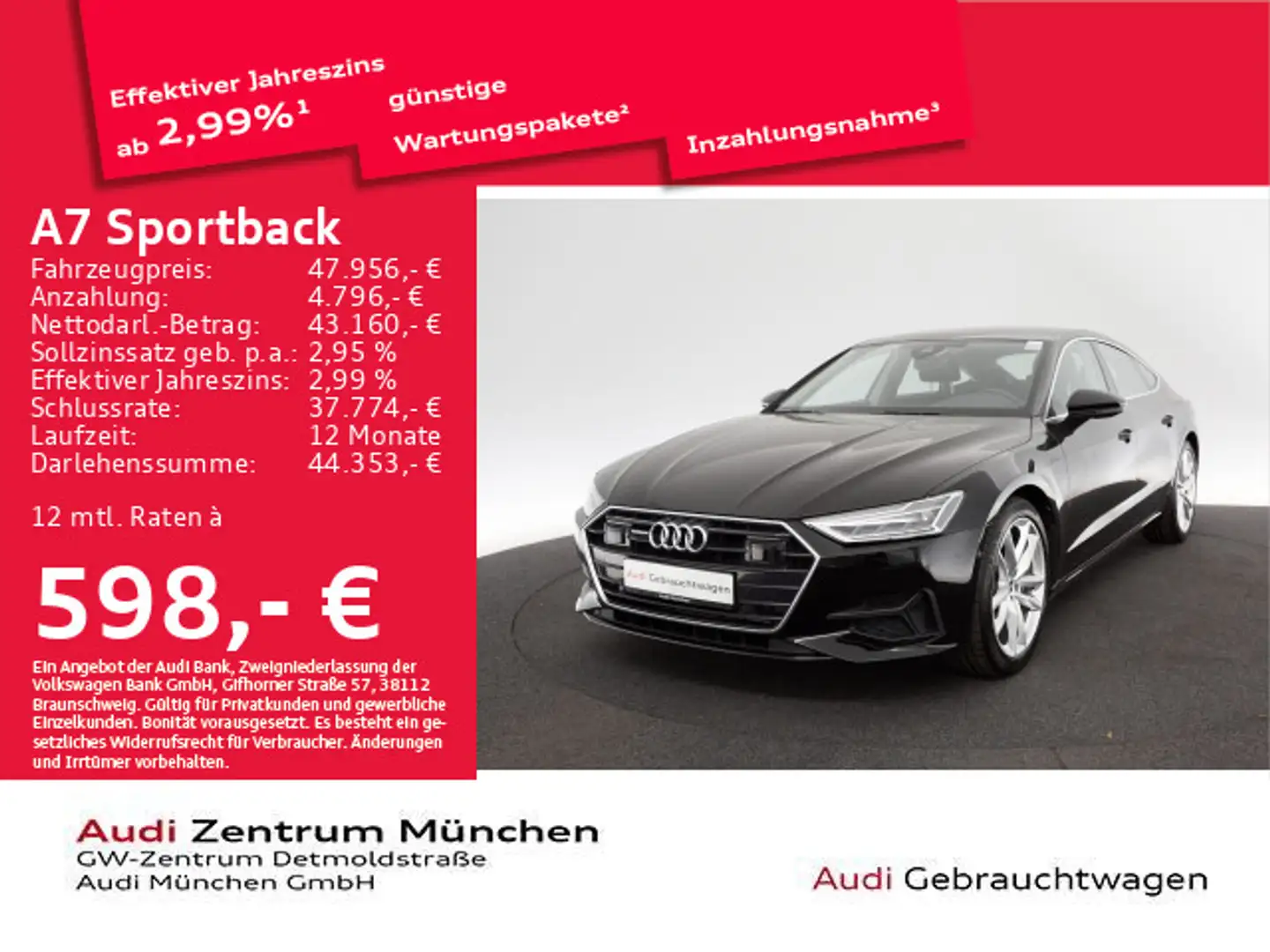 Audi A7 50 TFSI e qu. S tronic ACC/20"Zoll/ Schwarz - 1