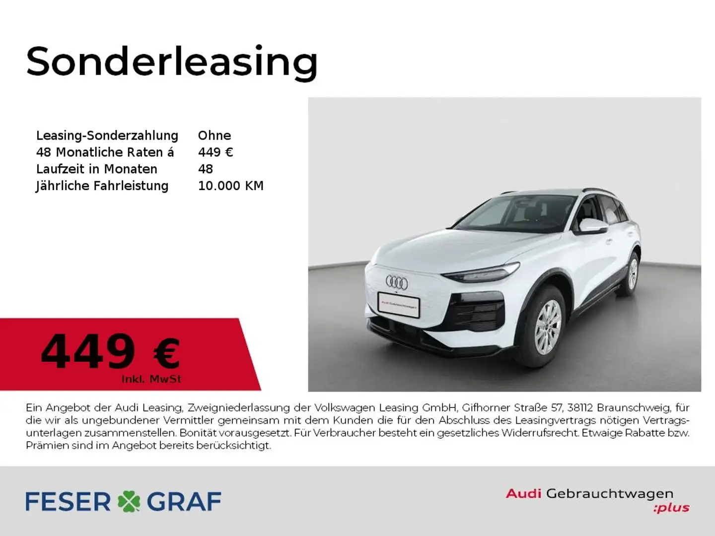 Audi Q6 e-tron e-tron LED/360Kamera/ACC/Standklima/19 Zoll Weiß - 1