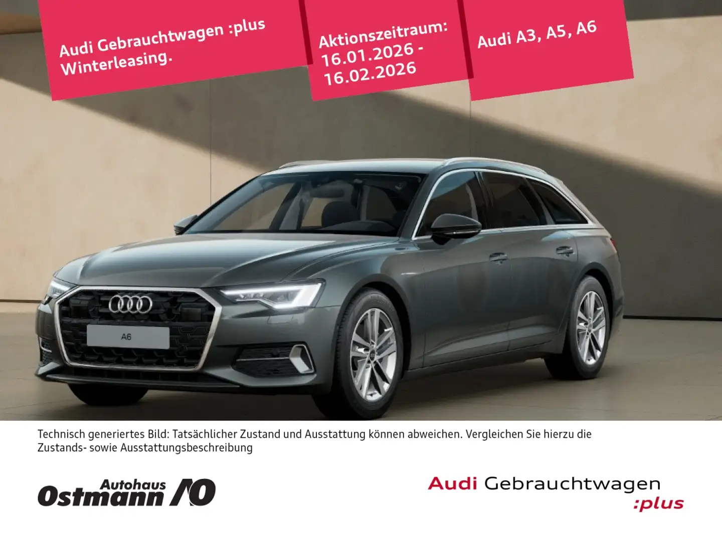 Audi A6 35 TDI Avant AHK el.Heck RFK ACC SHZ Grau - 1