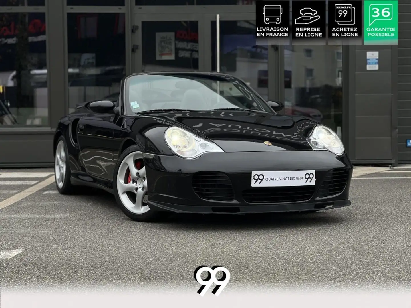 Porsche 911 Cabriolet Turbo Tiptronic Ligne Techart Carbon Bos Noir - 1