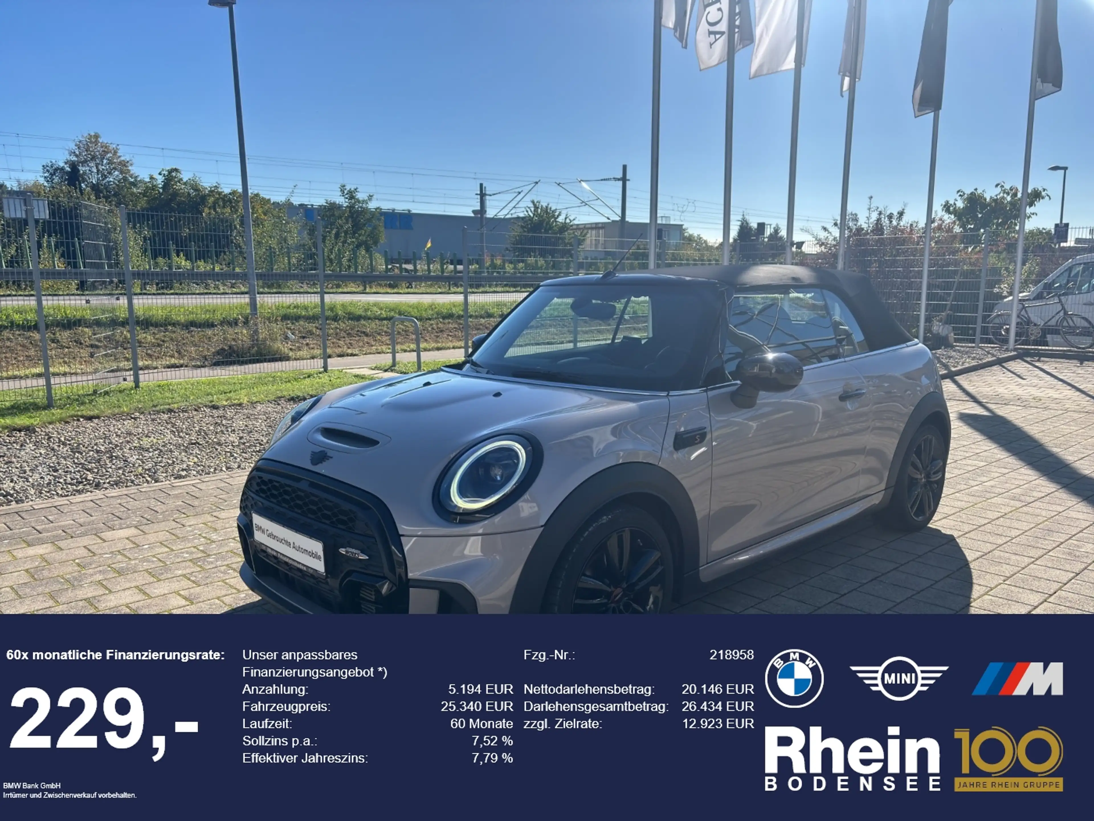 MINI Cooper S Cabrio JCW Komfortzu. Ad.Fahrwerk Navi