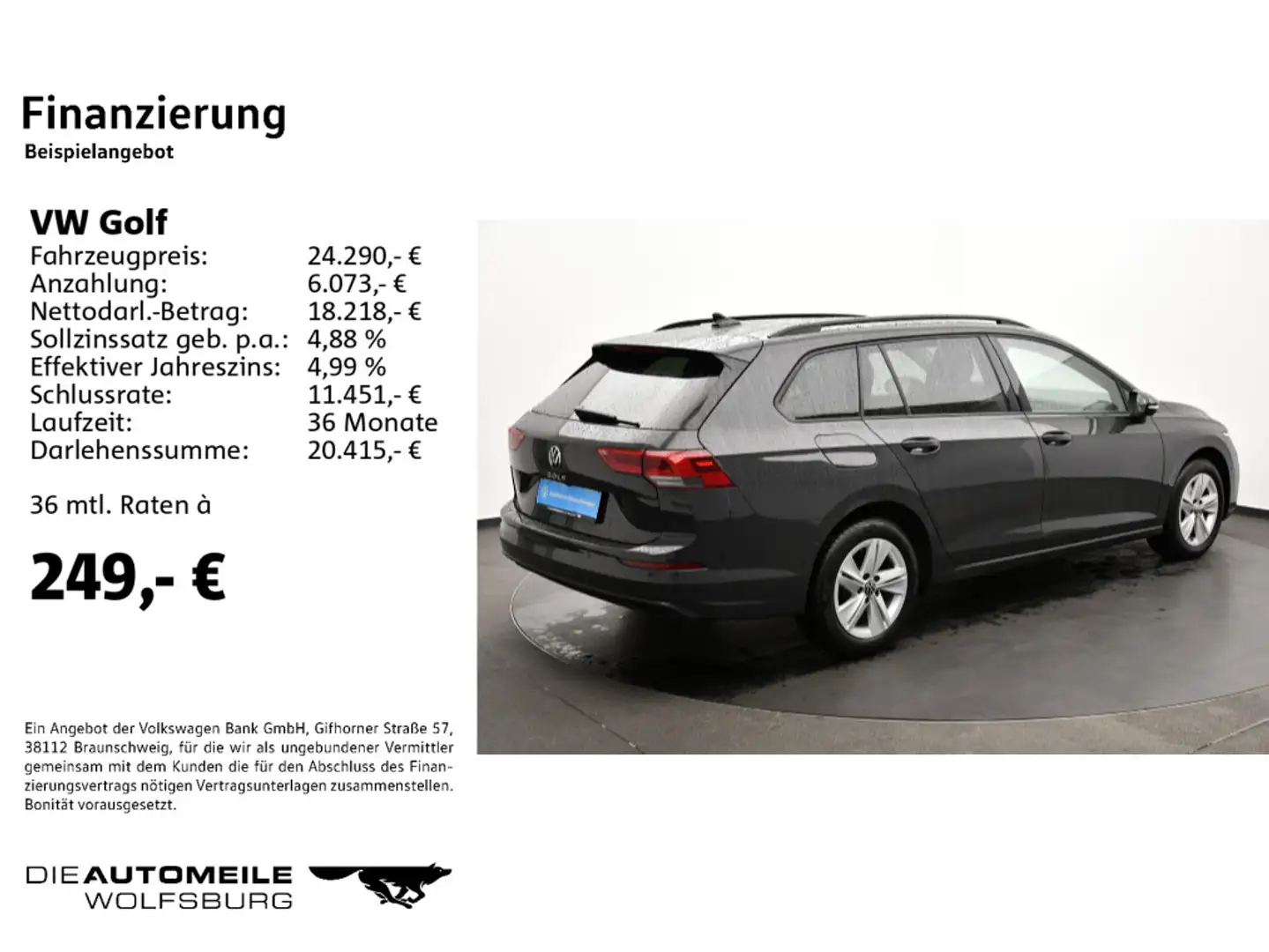 Volkswagen Golf Variant Golf 8 VIII Variant 2.0 TDI DSG Life LED/ACC/DAB Gris - 2