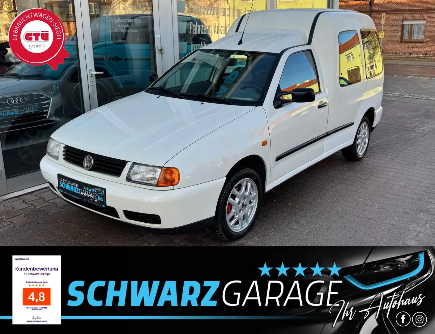 Volkswagen Caddy *TÜV05/2027*SERVO*AHK*5-SITZE*ALU* Weiß - 1